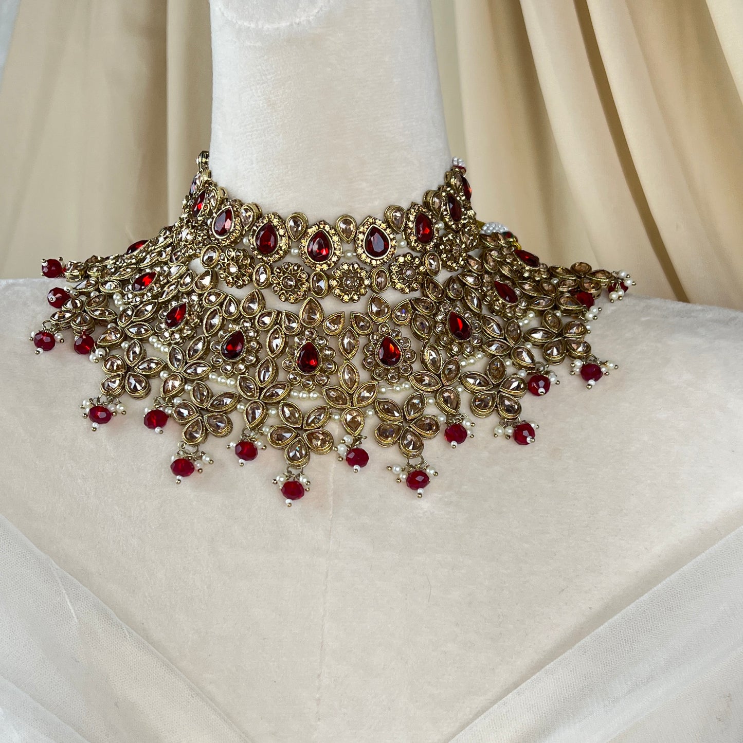 Double Choker Semi Bridal Set