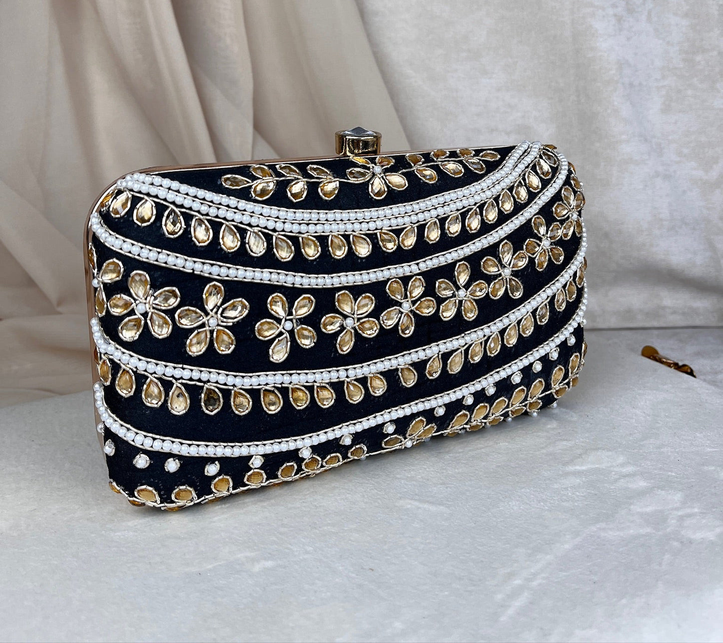 Embroidered Rectangle Clutch