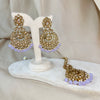 Gold Polki Earring & Tikka Set