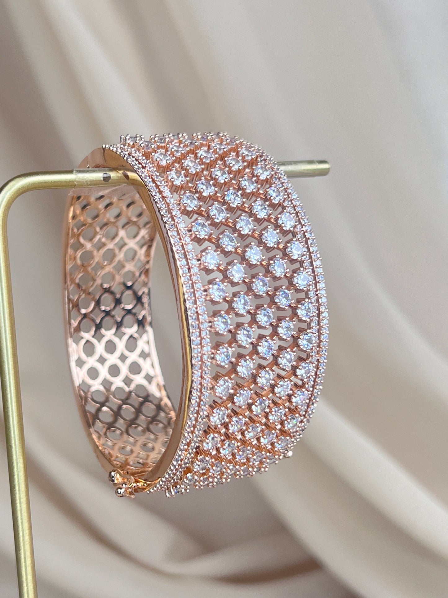 American Diamond | AD |  Large Bangle Cuff Bracelet