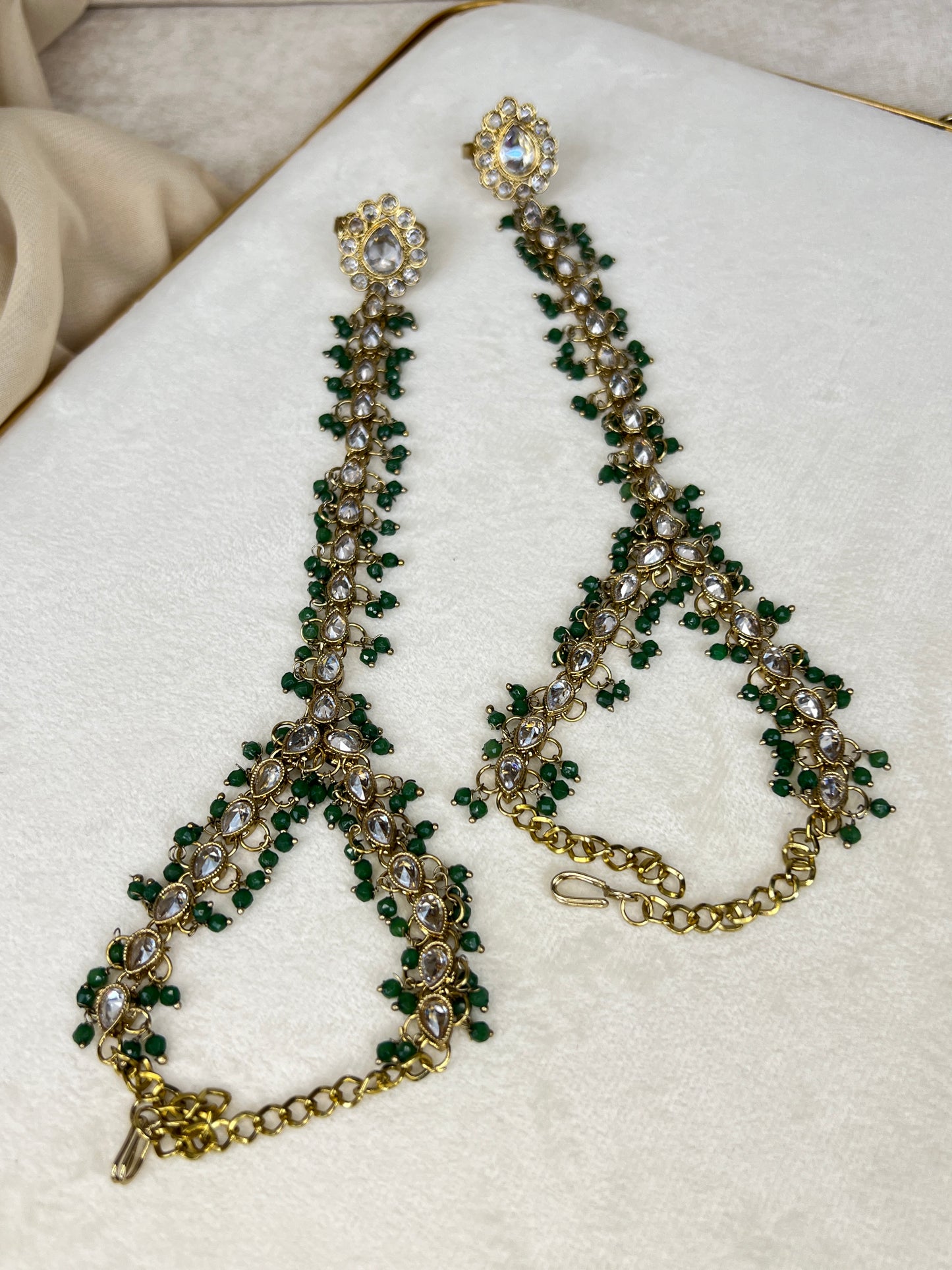 Polki Hand Harness Ring Bracelet | Hath Panja