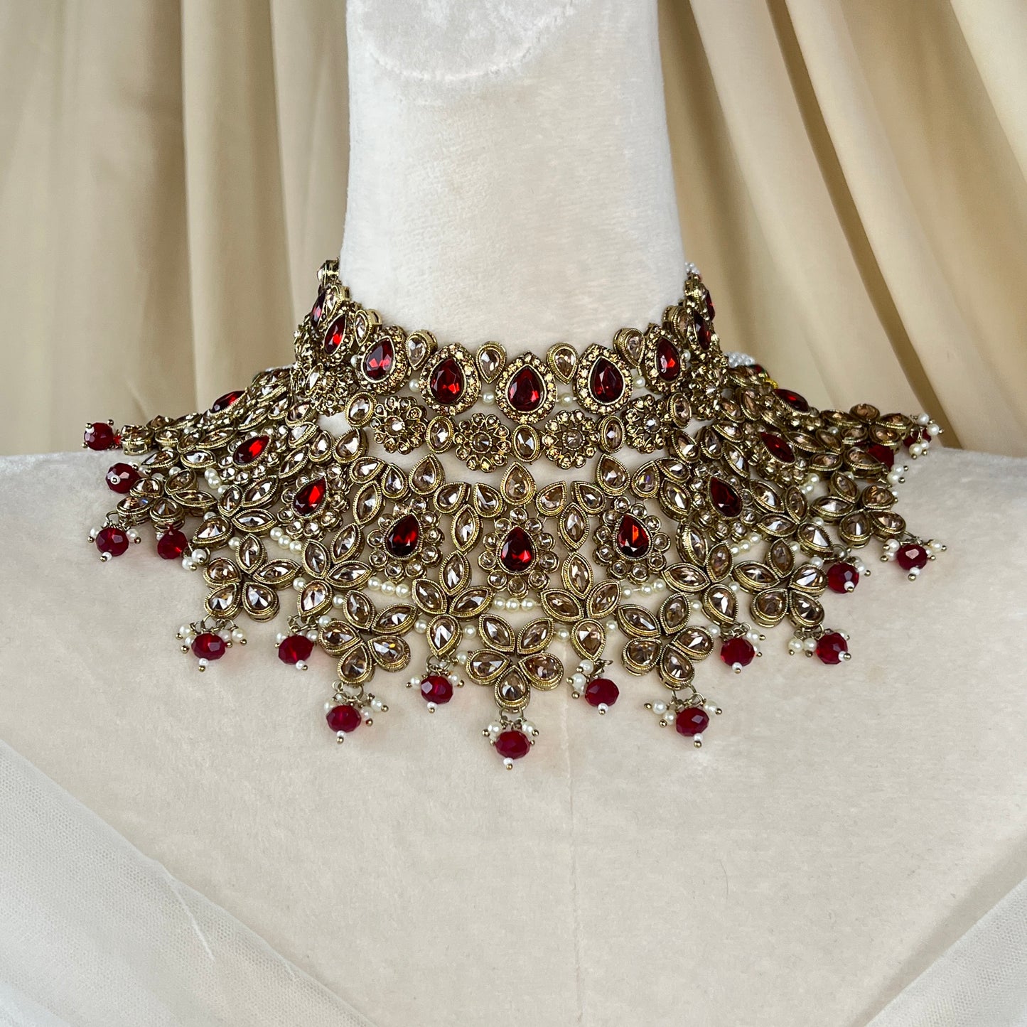 Double Choker Semi Bridal Set