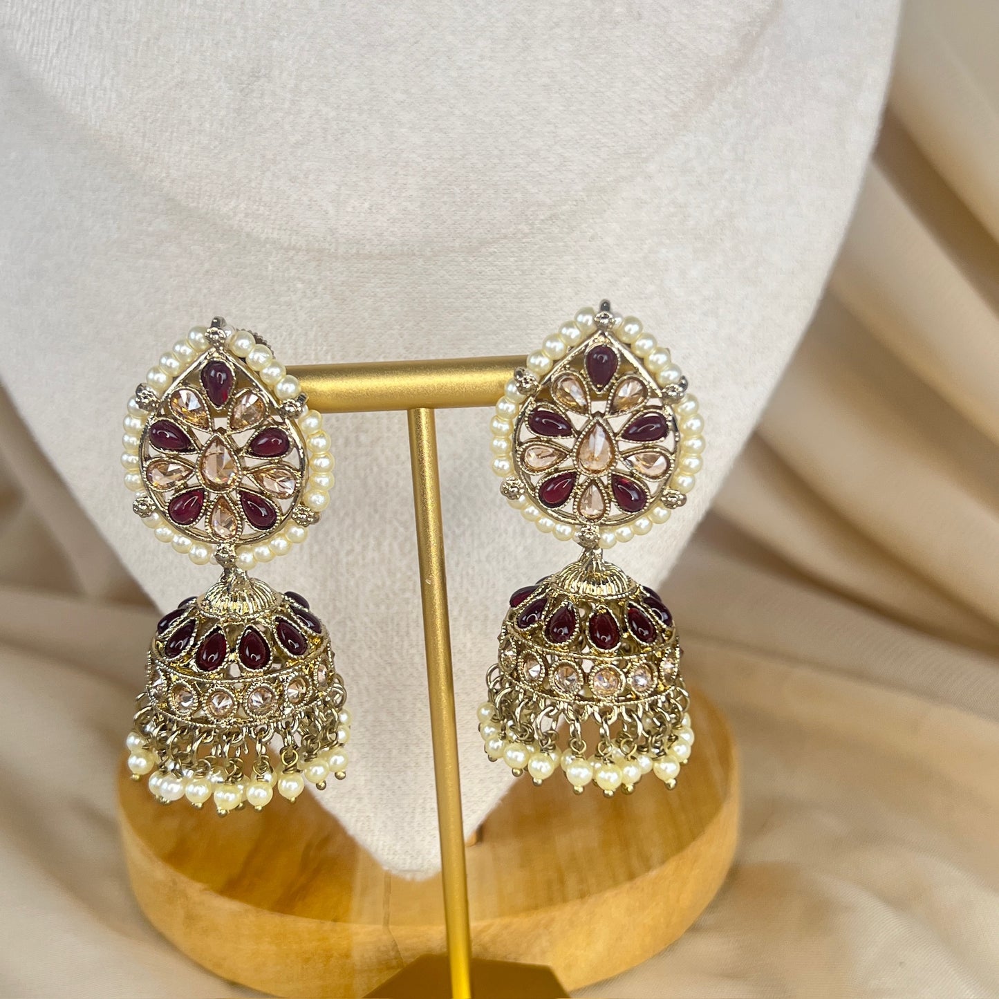 Dainty Necklace | Choker set w/Jhumka Earrings