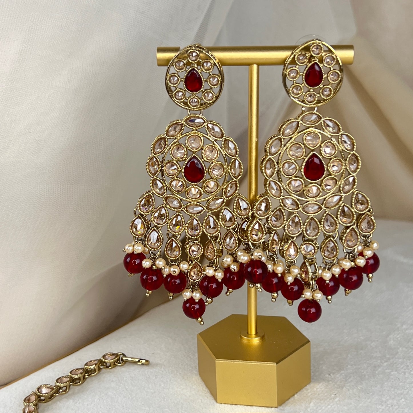 Large Semi Bridal Choker Bib Set