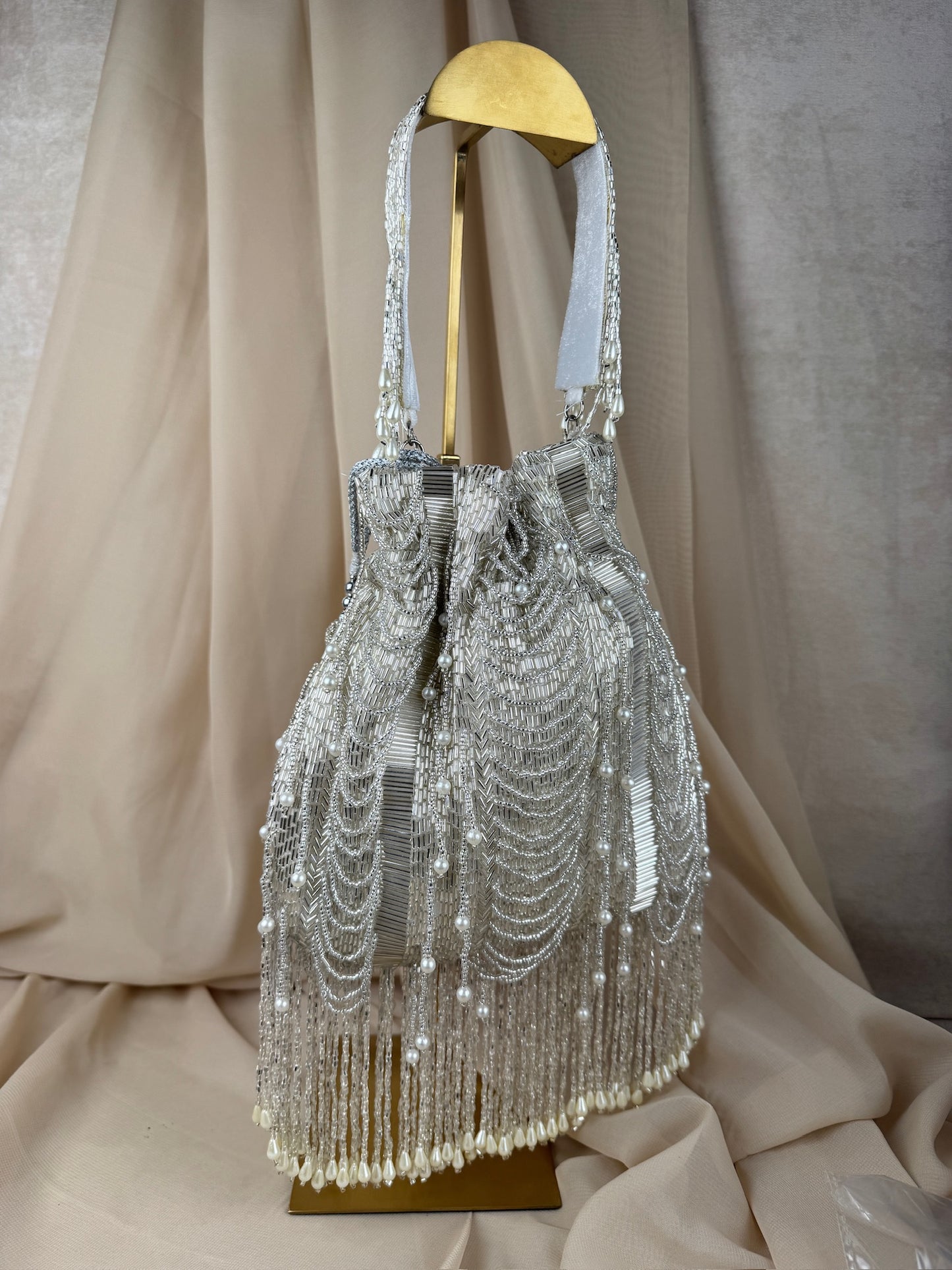 Gold | Silver | Bridal Beaded Potli | Bag | Purse