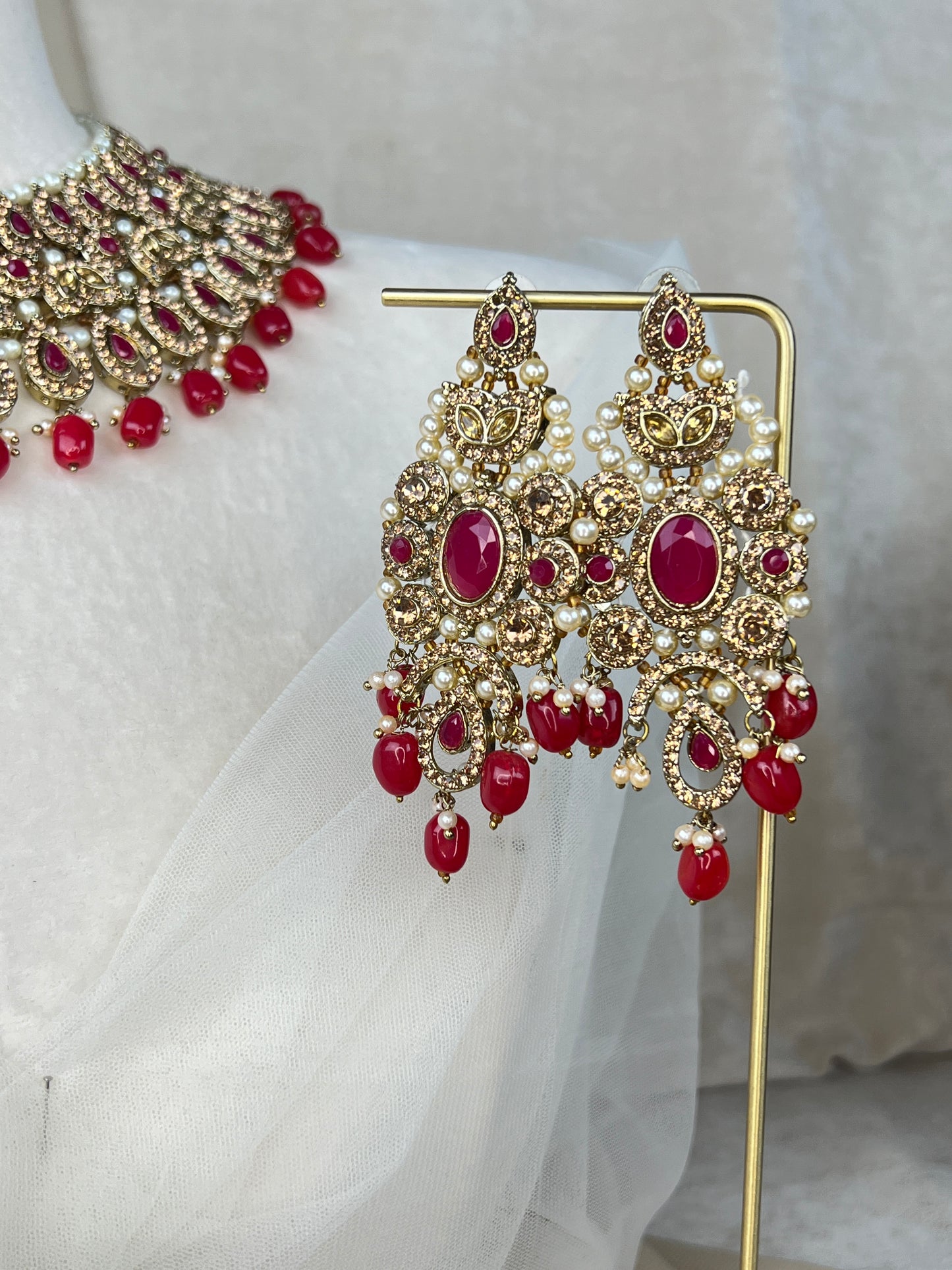 Bib Pakistani Style Necklace Set