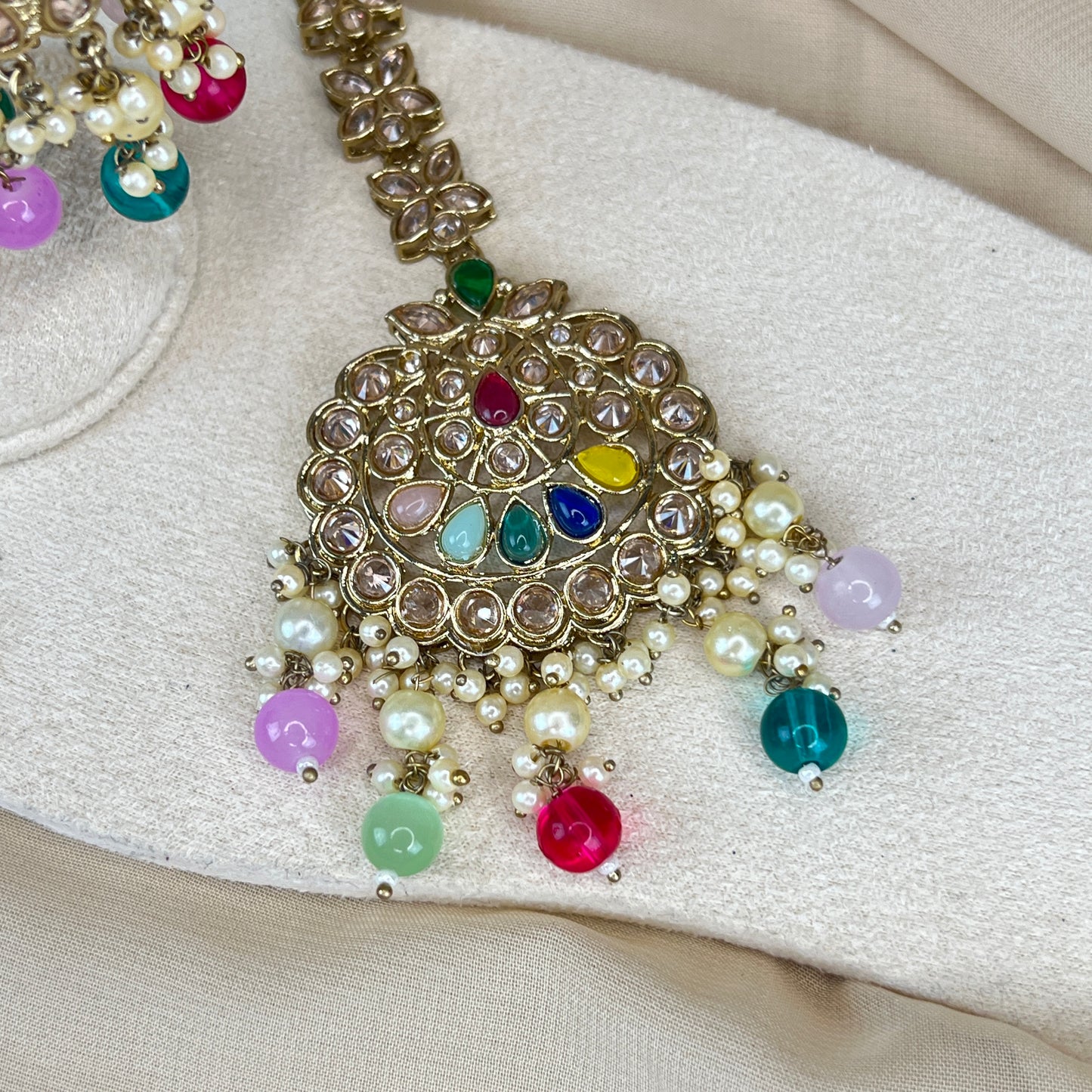 Jumka Earring with Oversized Tikka Set