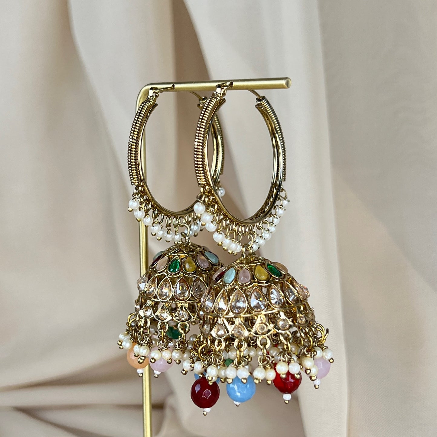 Statement Jhumka Chandbali Earrings