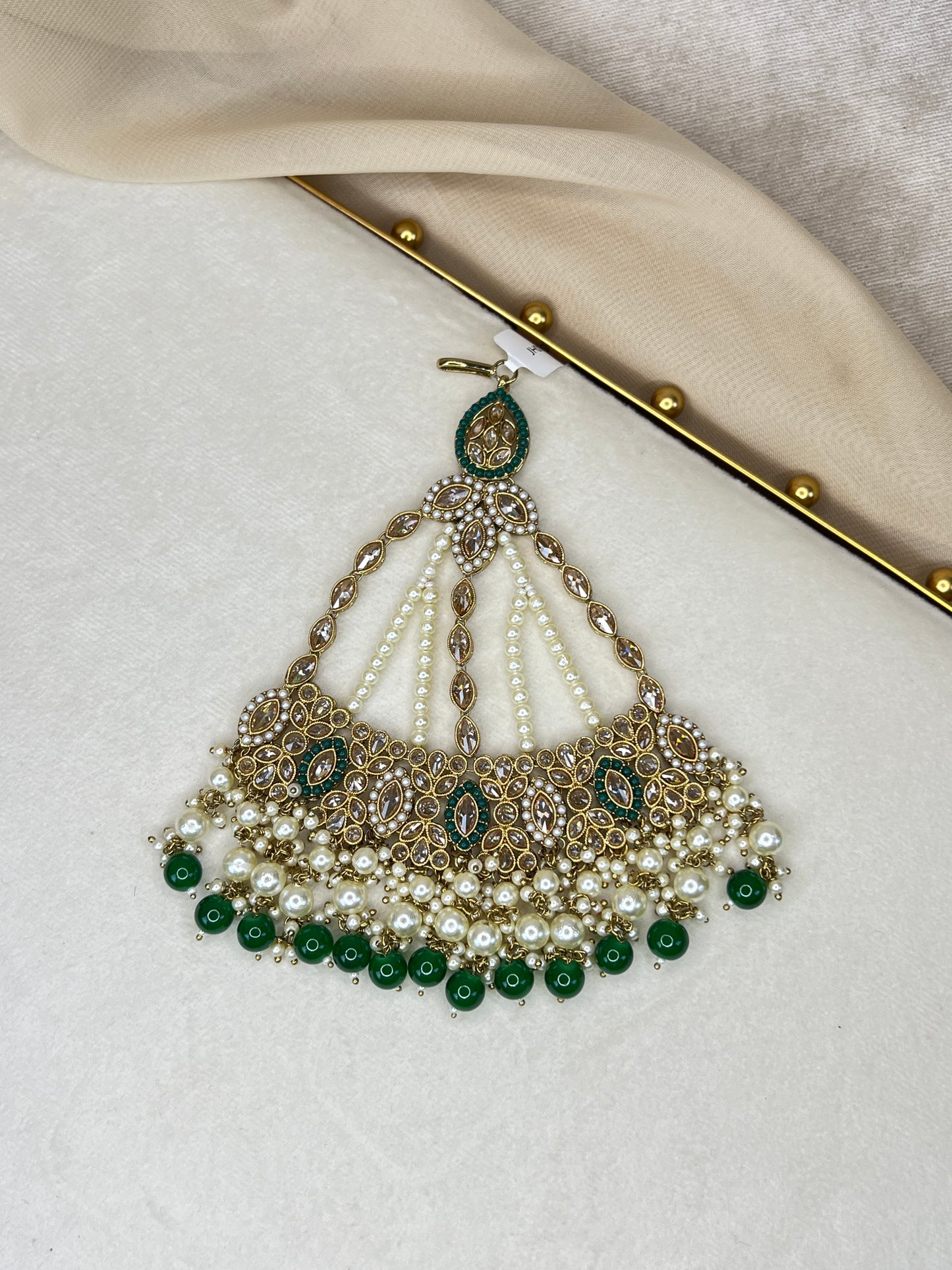 Oversized Large Side Tikka Headpiece | Jhoomar | Japta | Passa