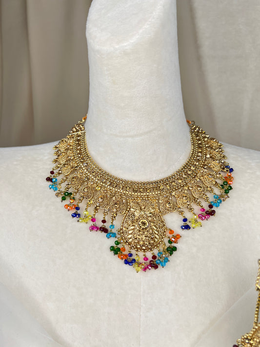 Pakistani Gold Necklace Set