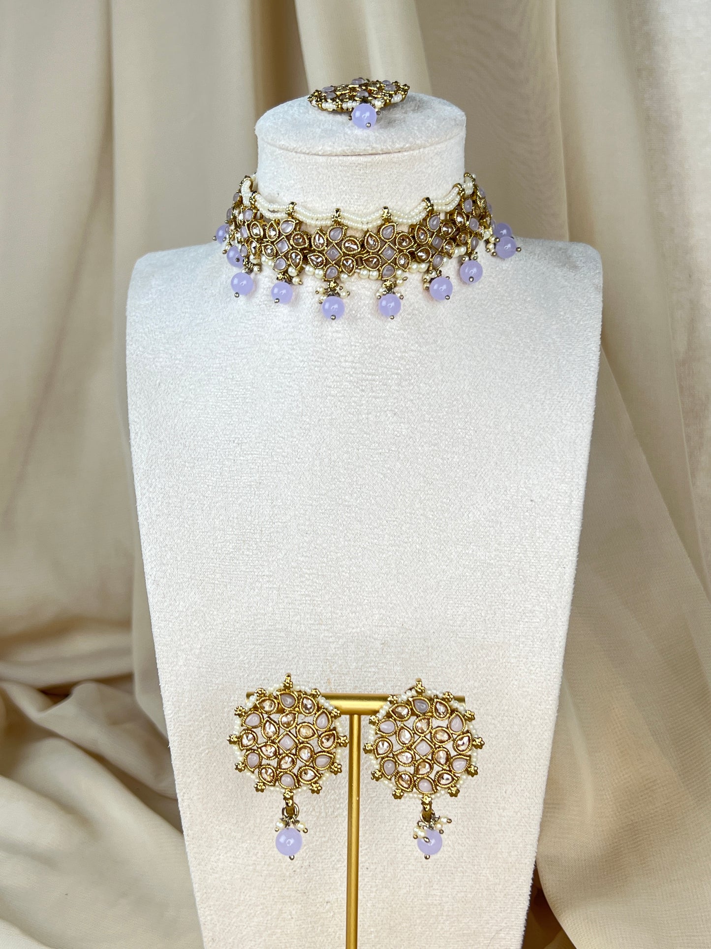 Polki Pearl Choker Set