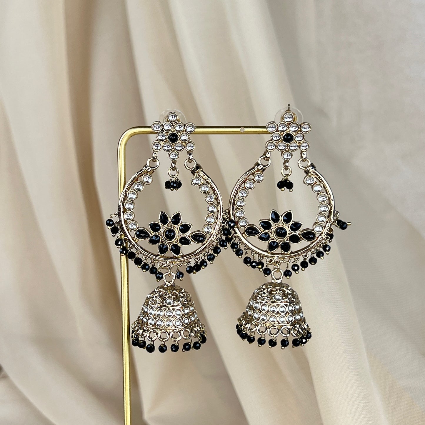 Kundan Jhumka Statement Earring