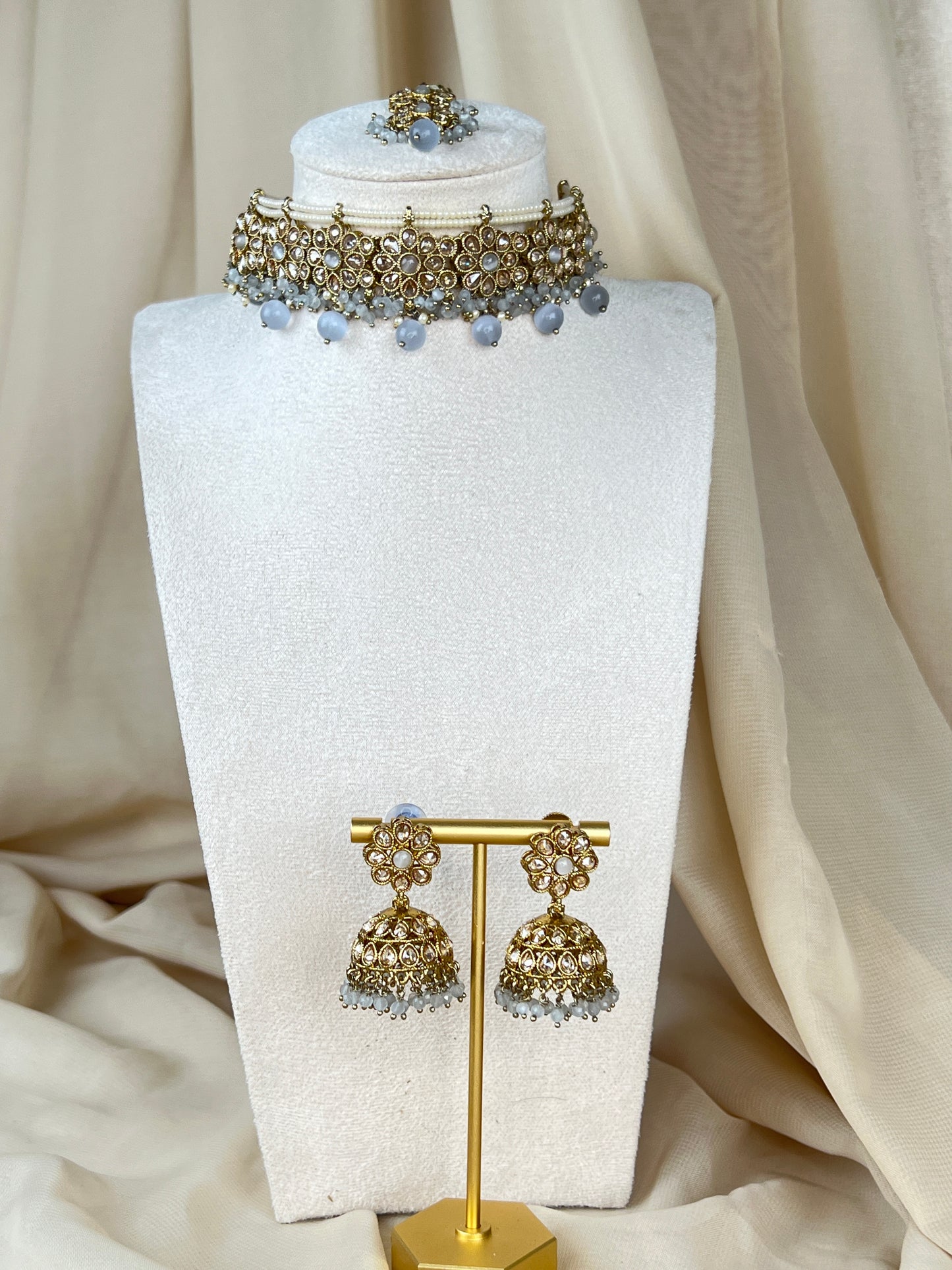 Polki Pearl Choker Set