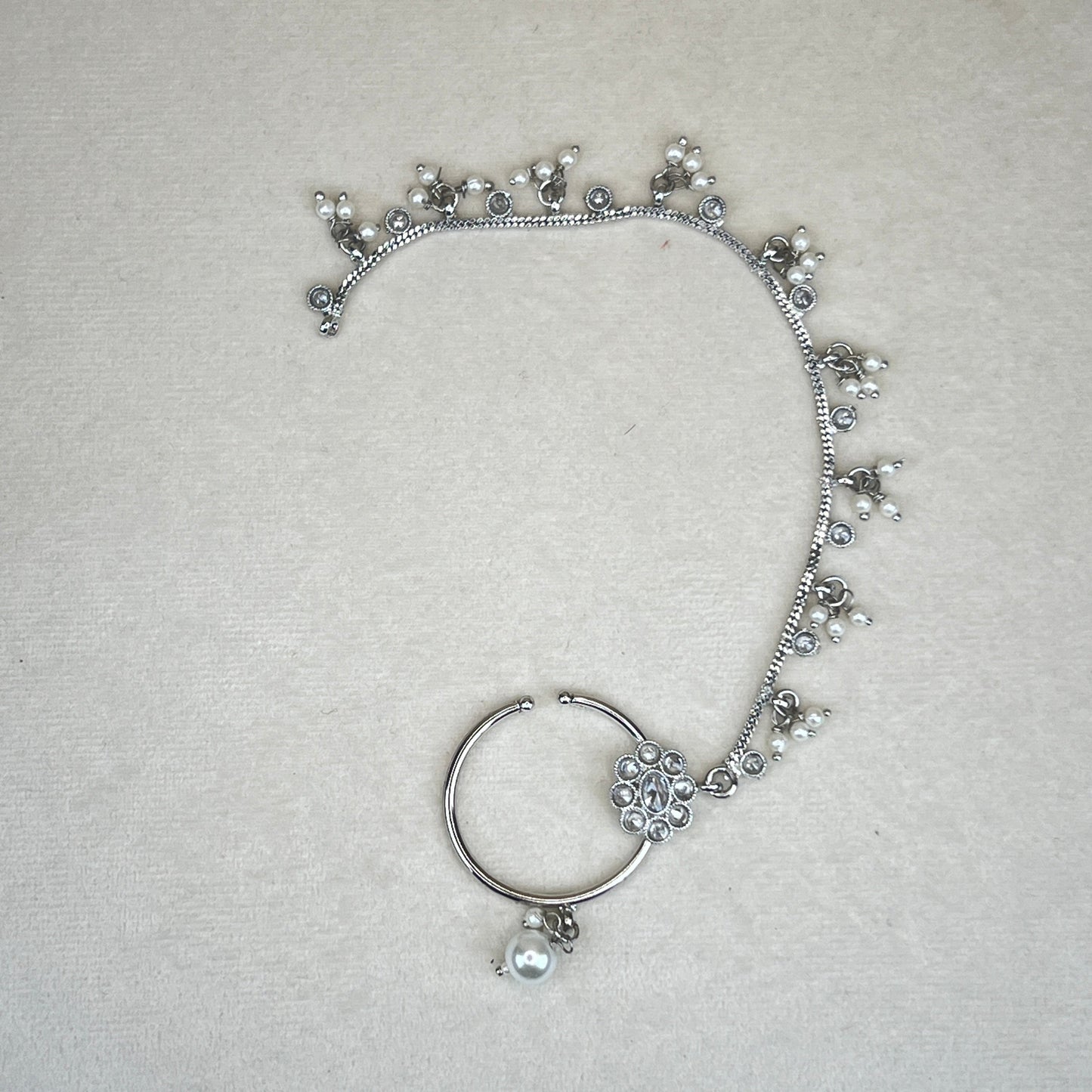 Silver Bridal Clip On Nose Ring | Naath