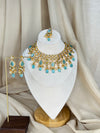Monalisa Kundan Stone Bib Style Necklace Set