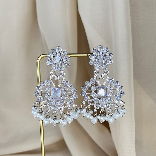 Silver Polki Earring