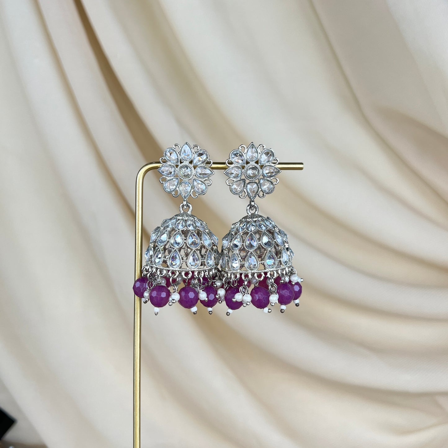 Polki Jhumka Earrings