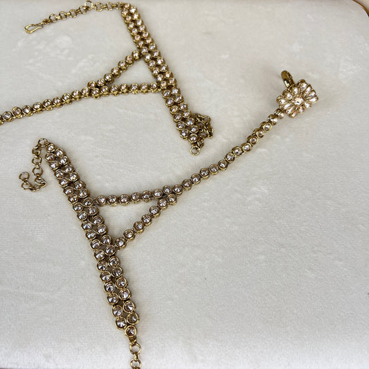 Gold Hand Bracelet | Haath Panja