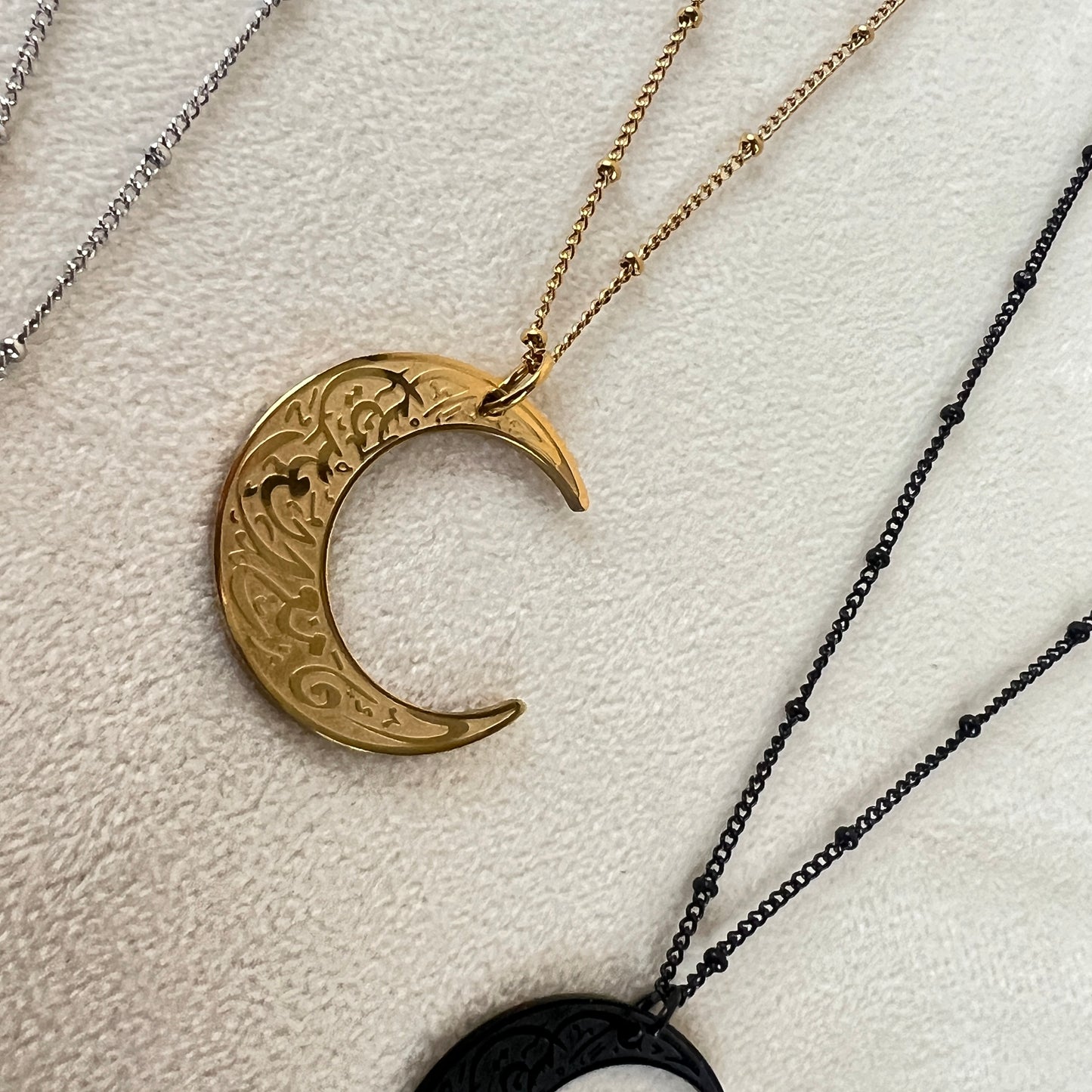 Hardship & Ease| Moon Pendant w/chain
