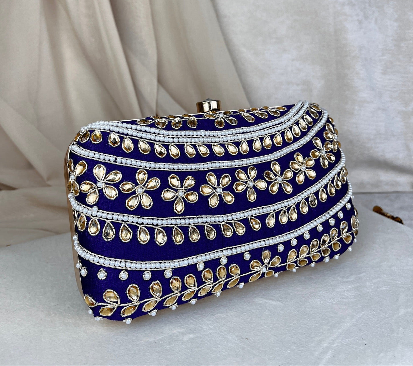 Embroidered Rectangle Clutch