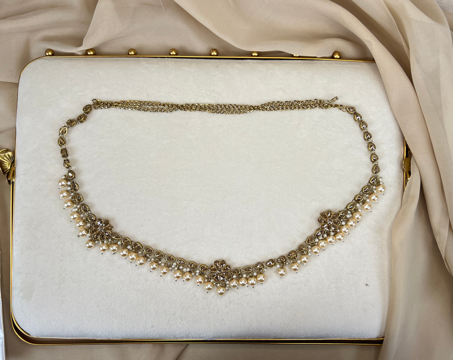 Flower Pearl Hip Chain | Waist Chain | Kamarbandh | Kamar Patta