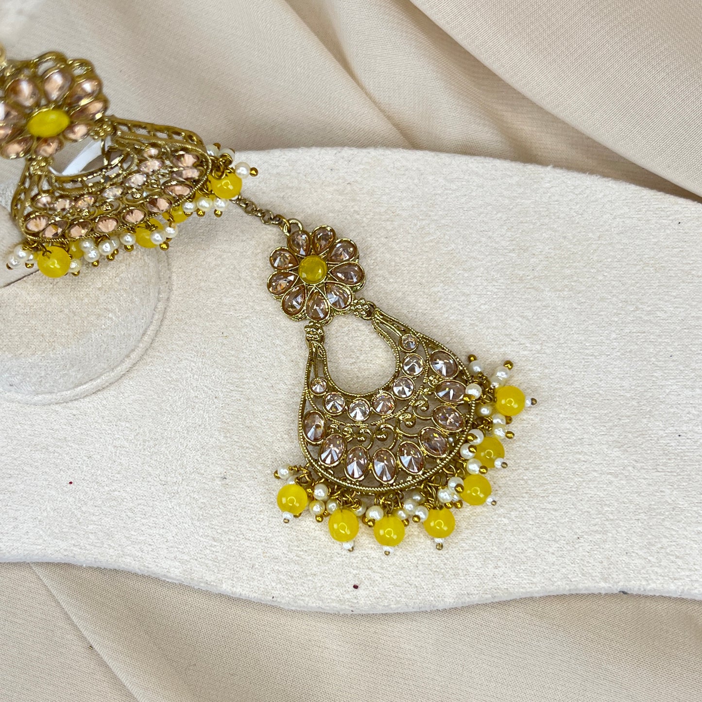 Flower Earring and Tikka Set