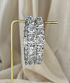 AD Stone Silver Pair Bangle Set