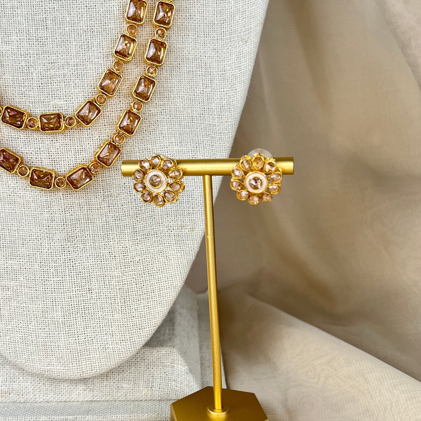 Long Mala | Haar | Necklace Set w/ Studs