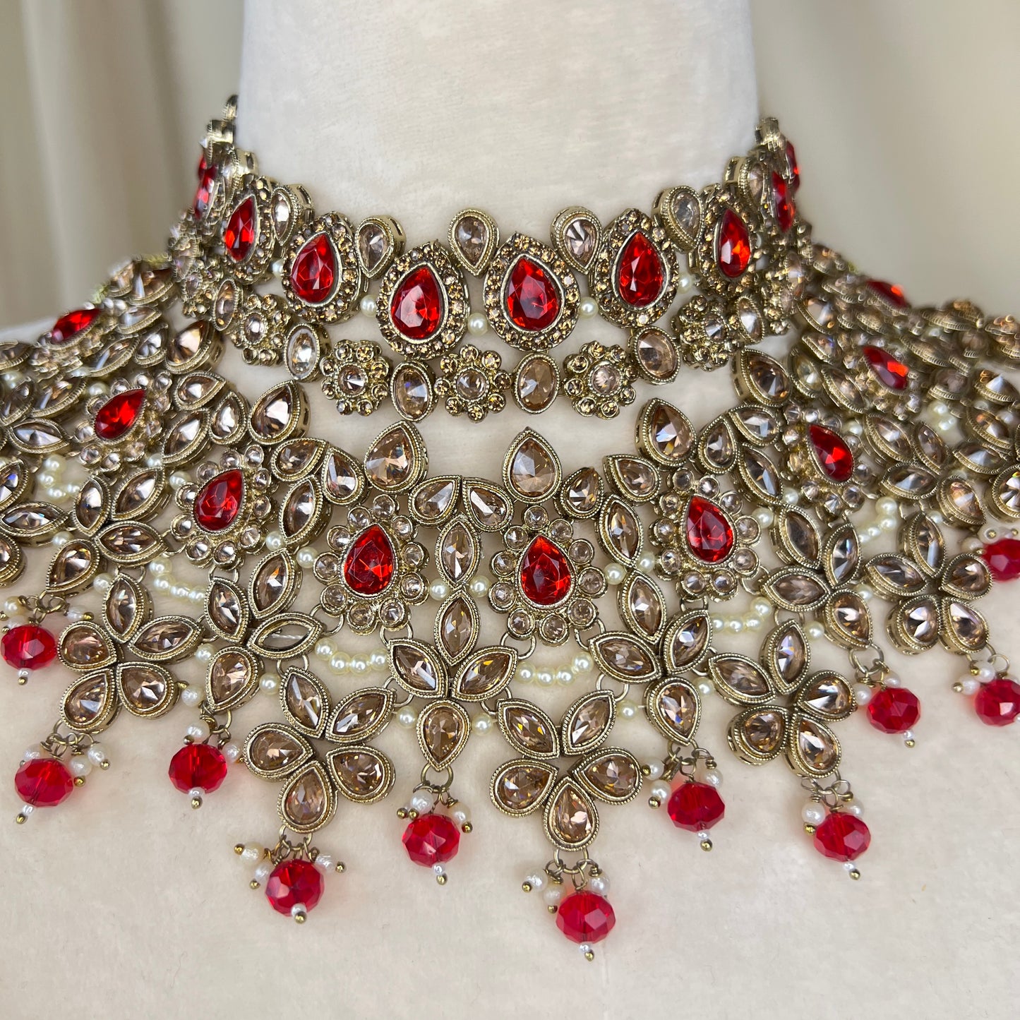 Double Choker Semi Bridal Set