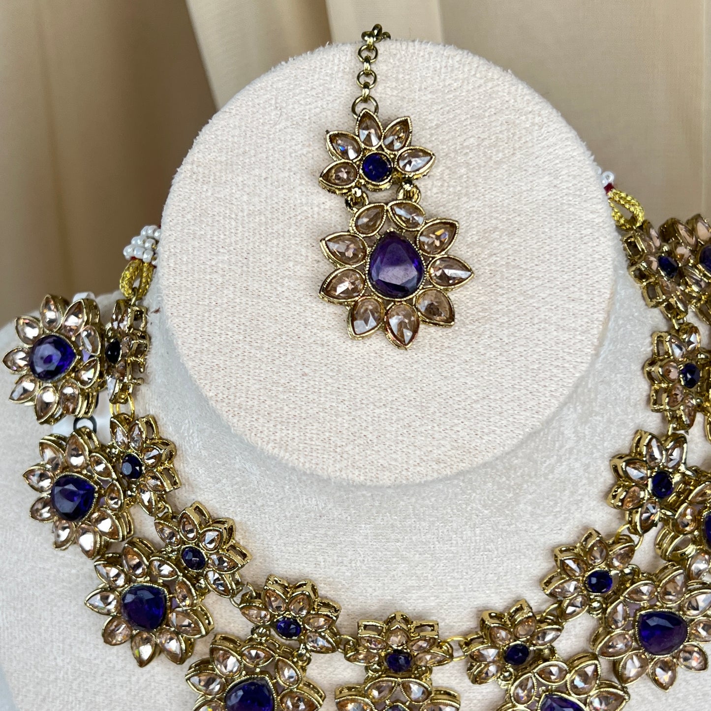 Flower Polki Necklace Set