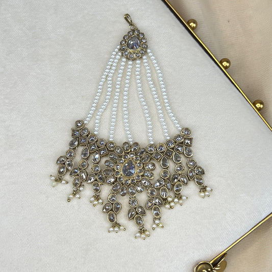 Oversized Polki Jhoomar | Jhapta | Side Tikka