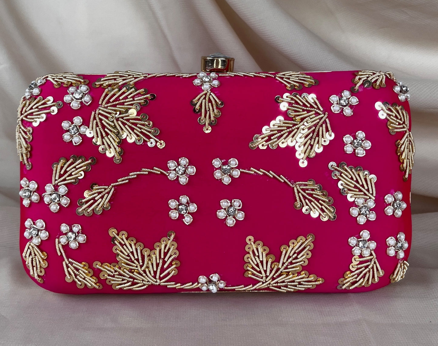 Embroidered Rectangle Clutch