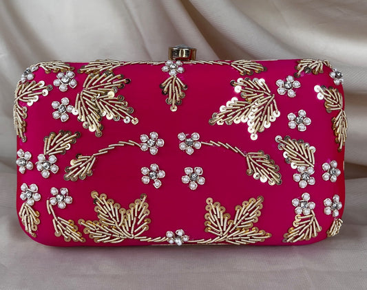 Embroidered Rectangle Clutch