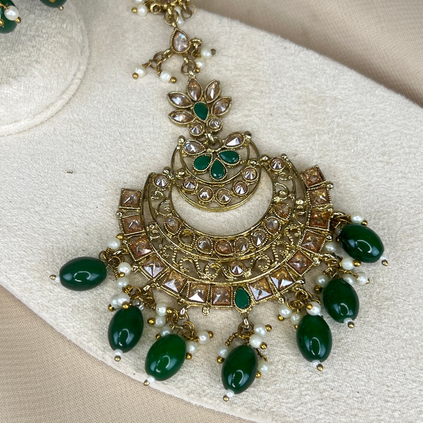 Oversized Earring and Tikka Set