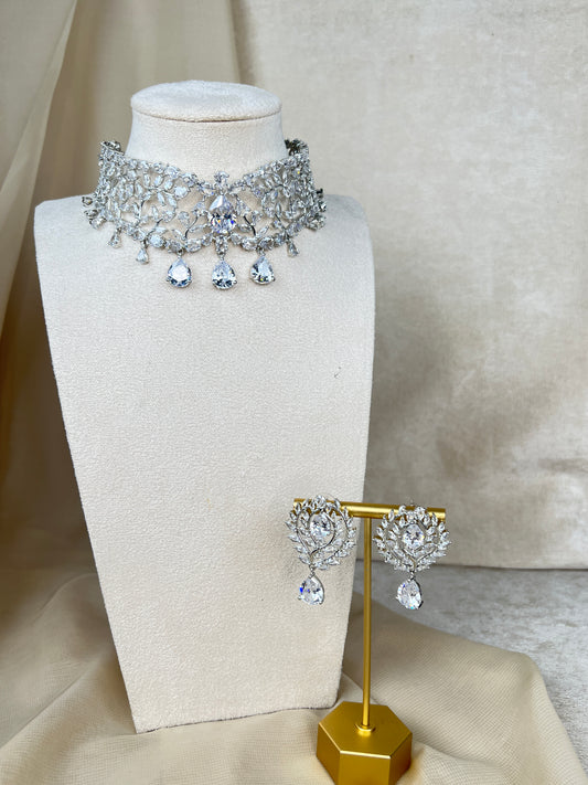 American Diamond | AD | Choker Necklace Set