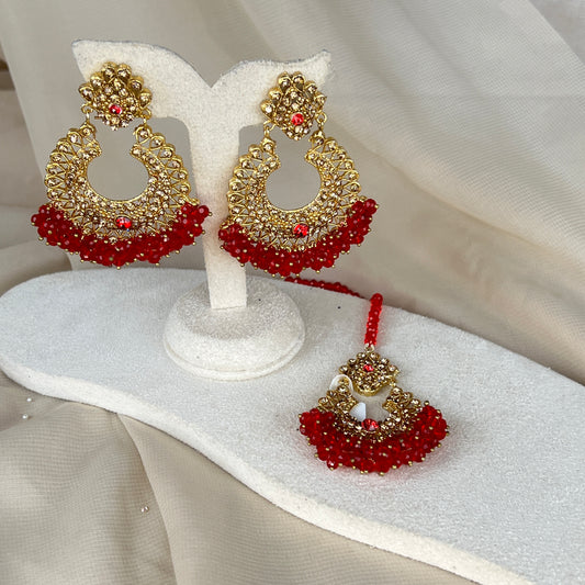Pakisatani Style Earring and Tikka Set