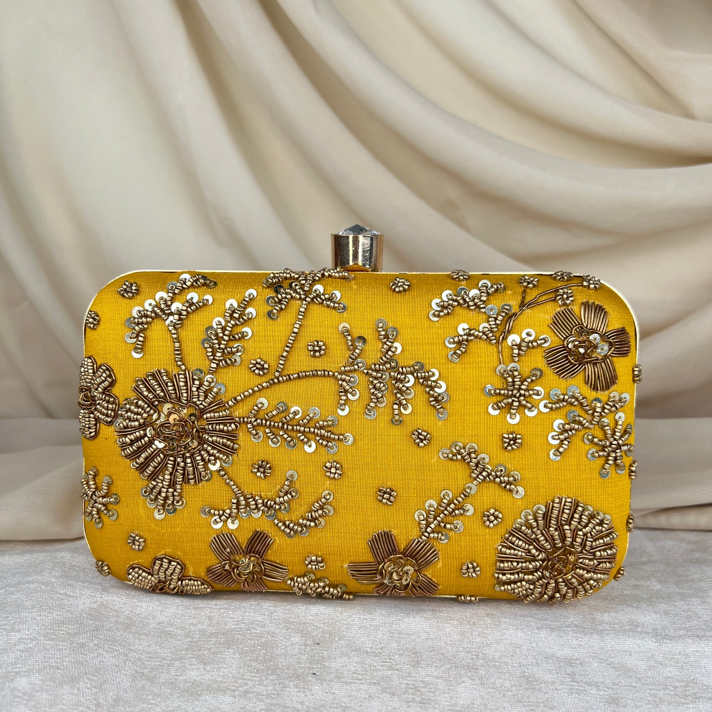 Beaded Embroidered Rectangle Clutch