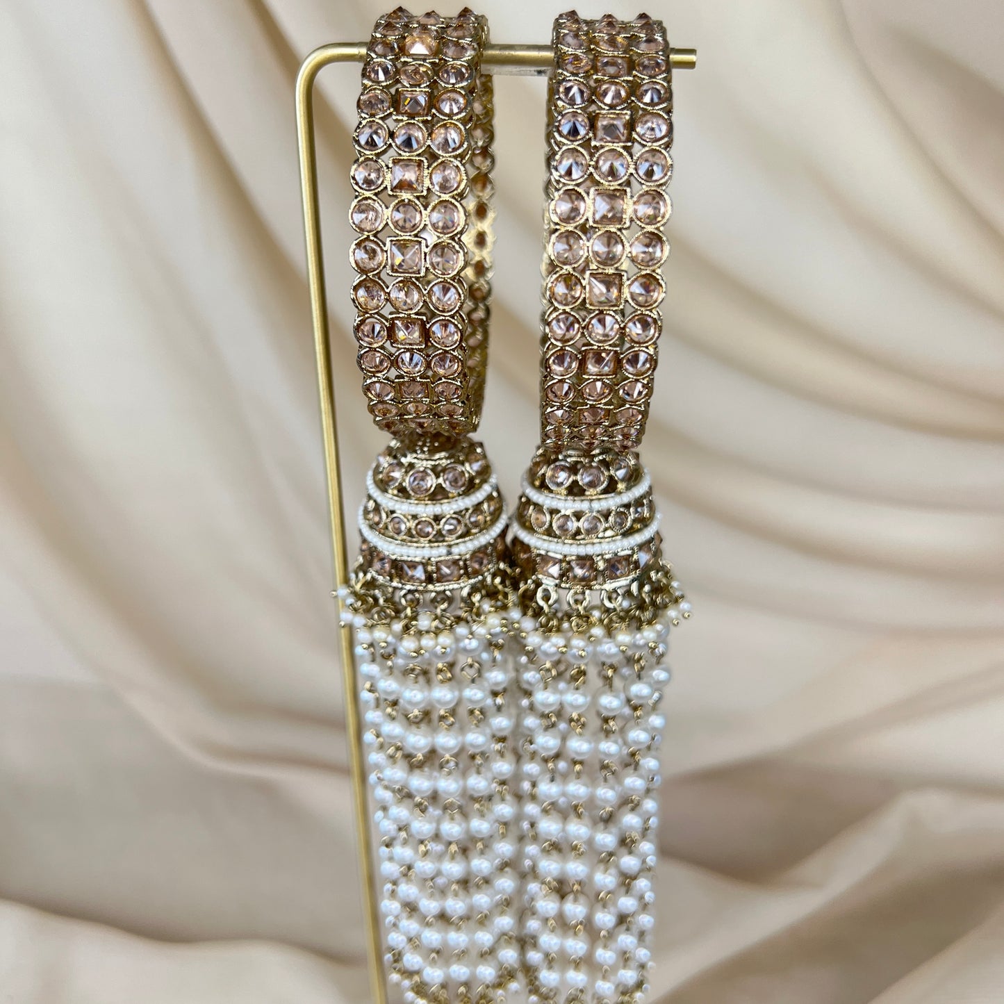 Kaleera Pearl Jhumka Bangles