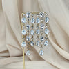 Oversized White Kundan Earrings