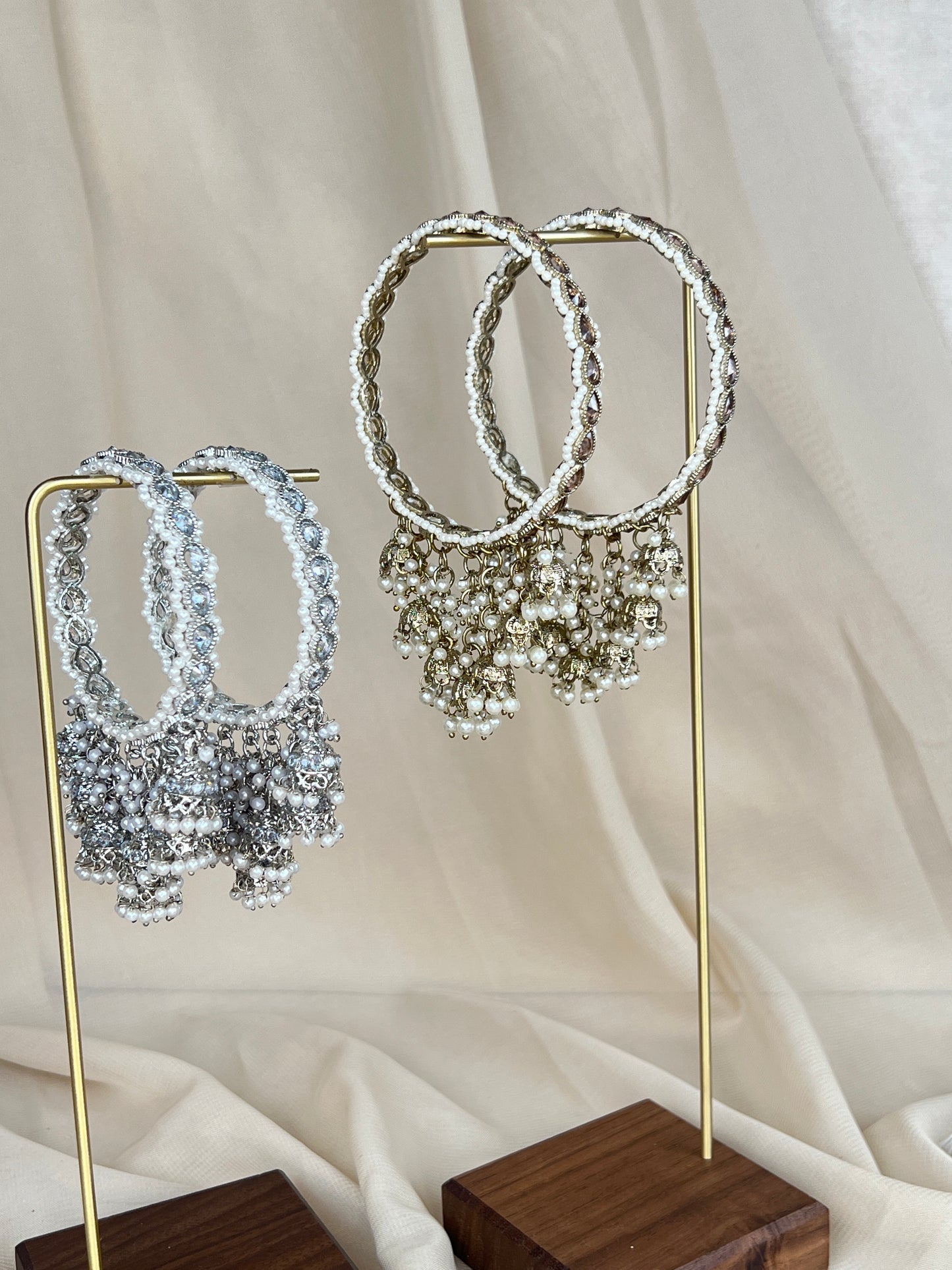 Small Jhumka Style Pearl Bangle