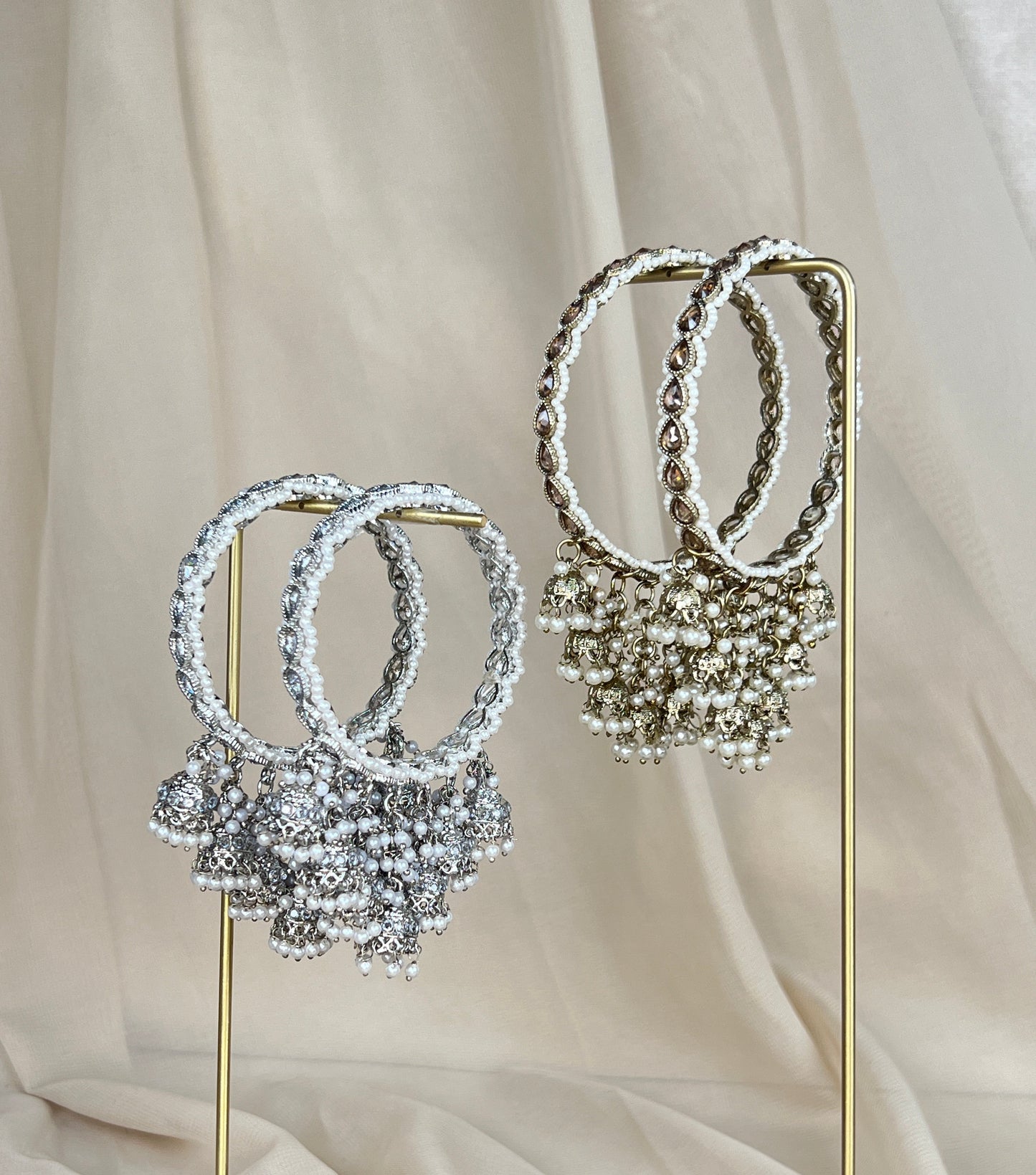 Small Jhumka Style Pearl Bangle