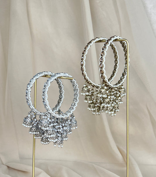 Small Jhumka Style Pearl Bangle