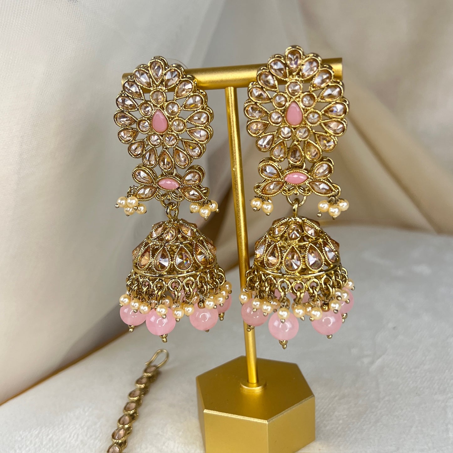 Large Semi Bridal Choker Bib Set