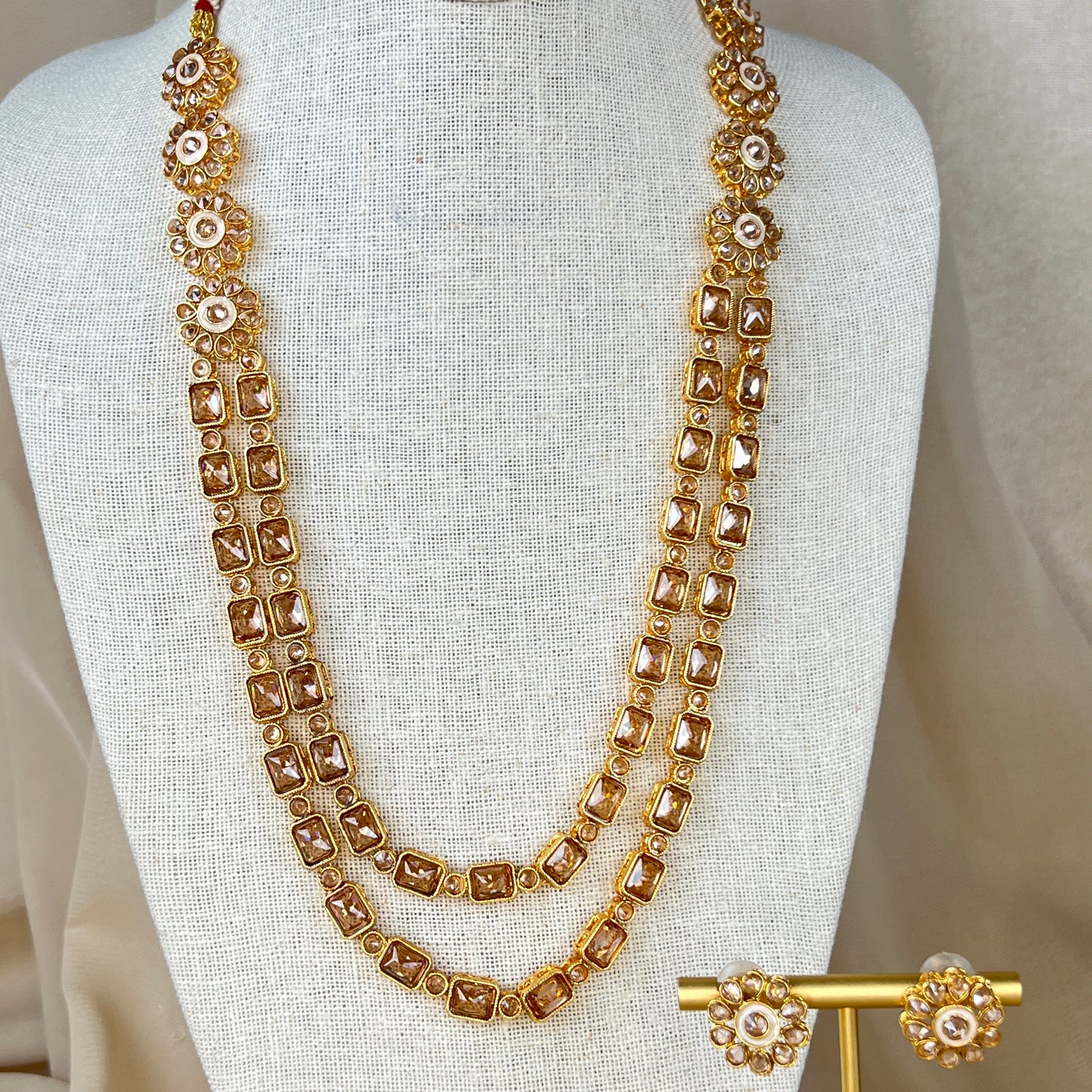 Long Mala | Haar | Necklace Set w/ Studs