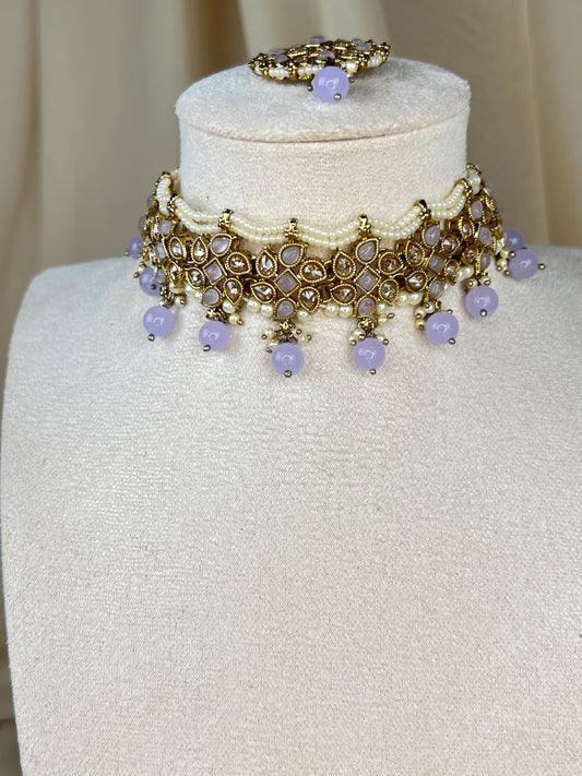 Polki Pearl Choker Set