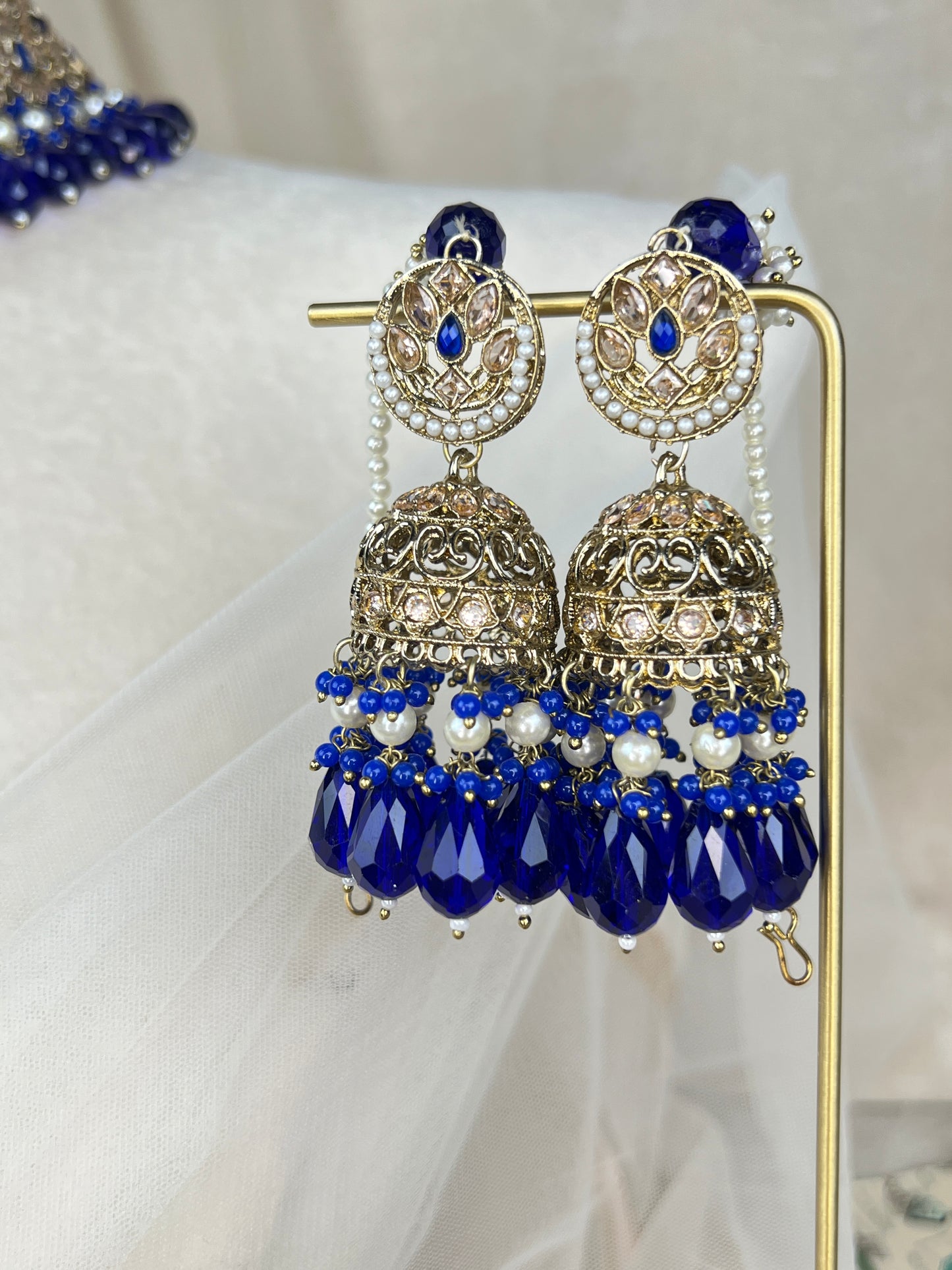 Pakistani Semi Bridal Choker Set w/Jhommar