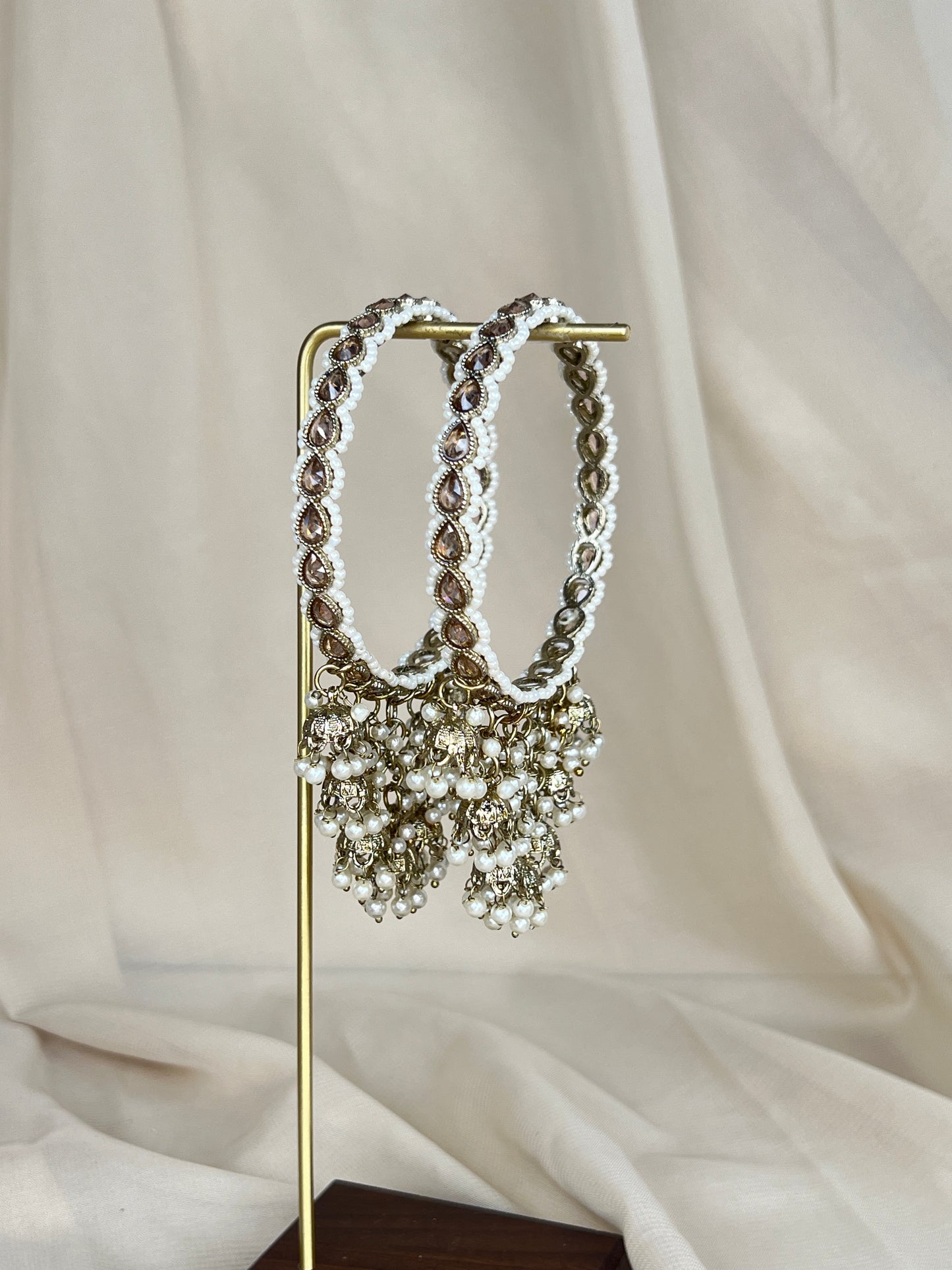 Small Jhumka Style Pearl Bangle