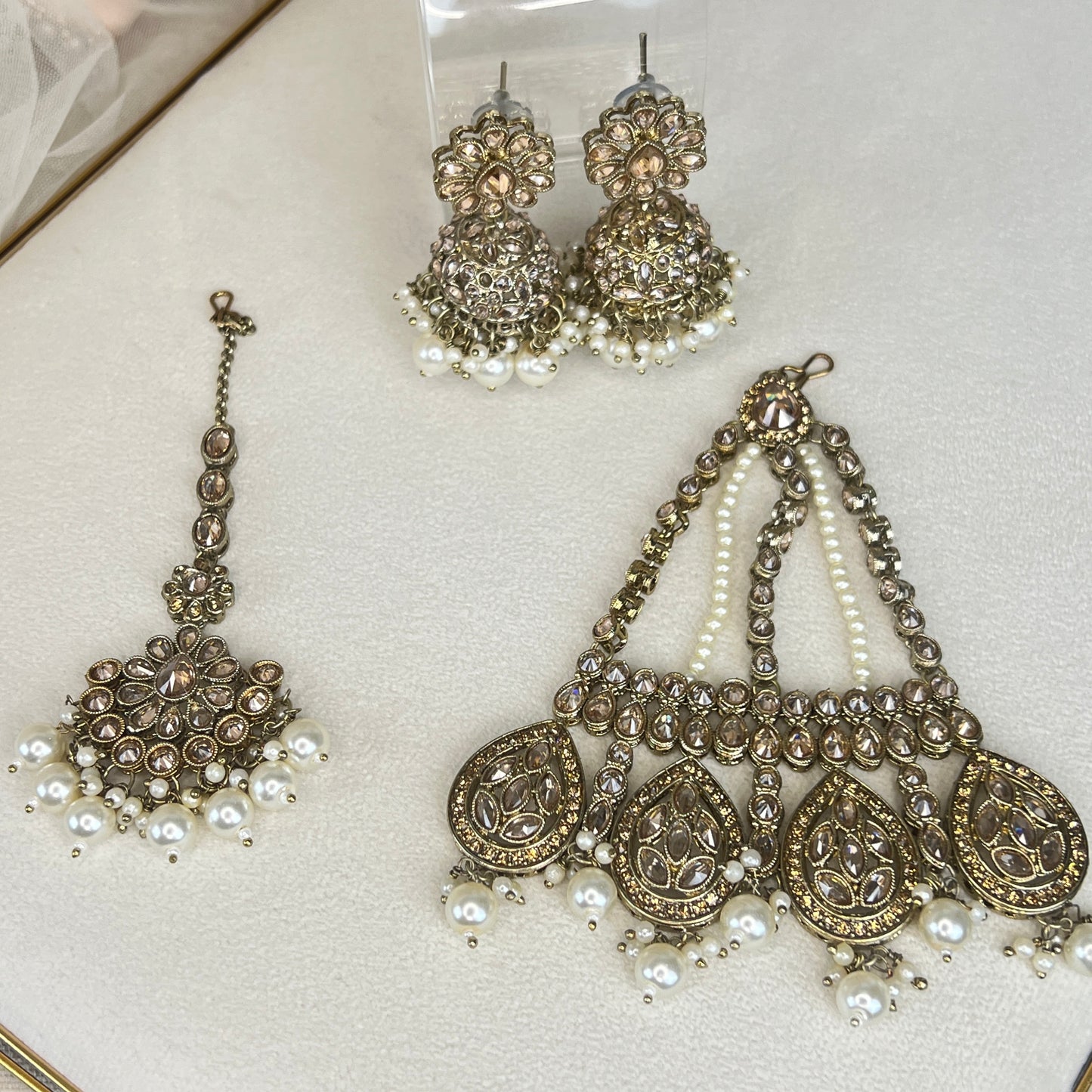 Double Choker Semi Bridal Set