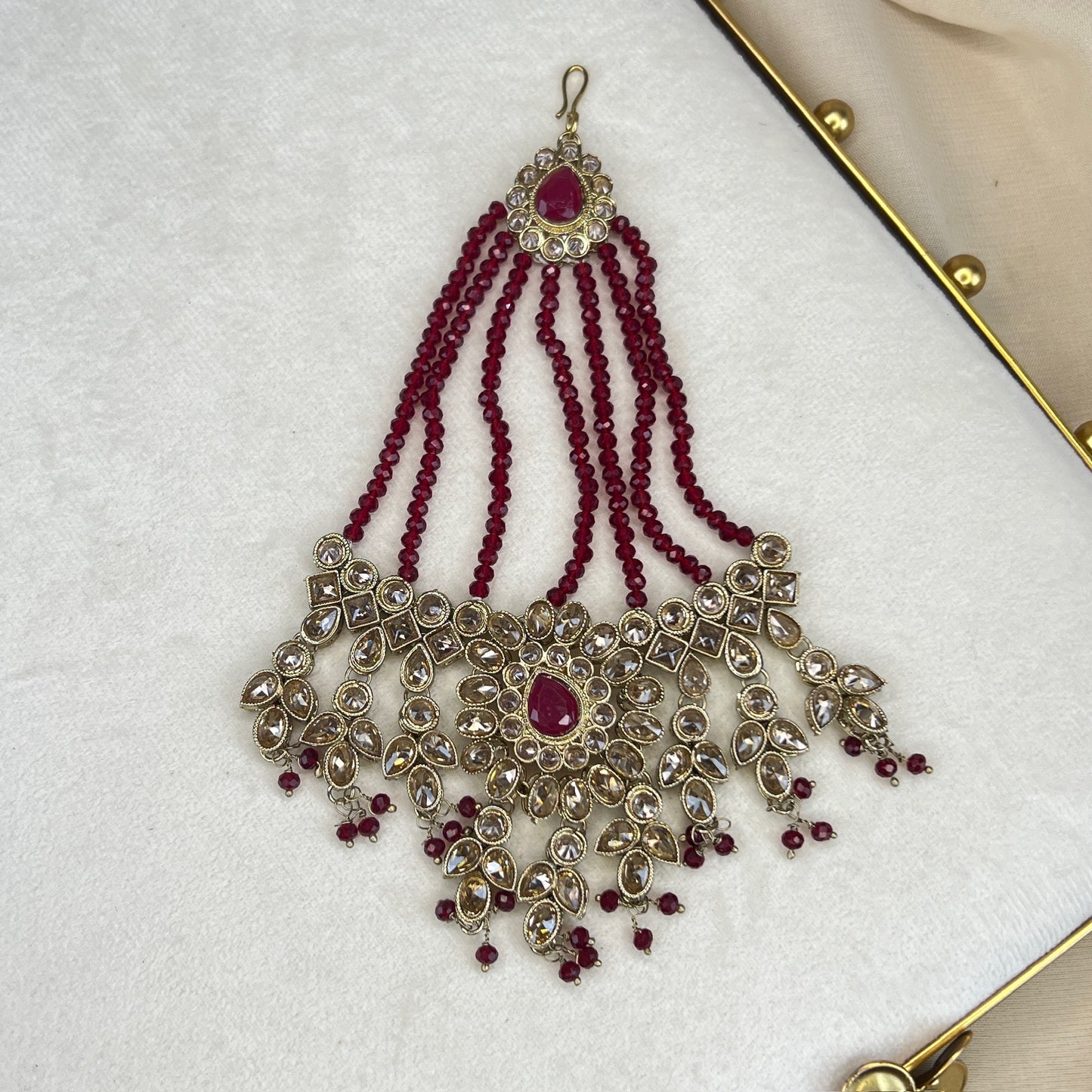 Oversized Polki Jhoomar | Jhapta | Side Tikka