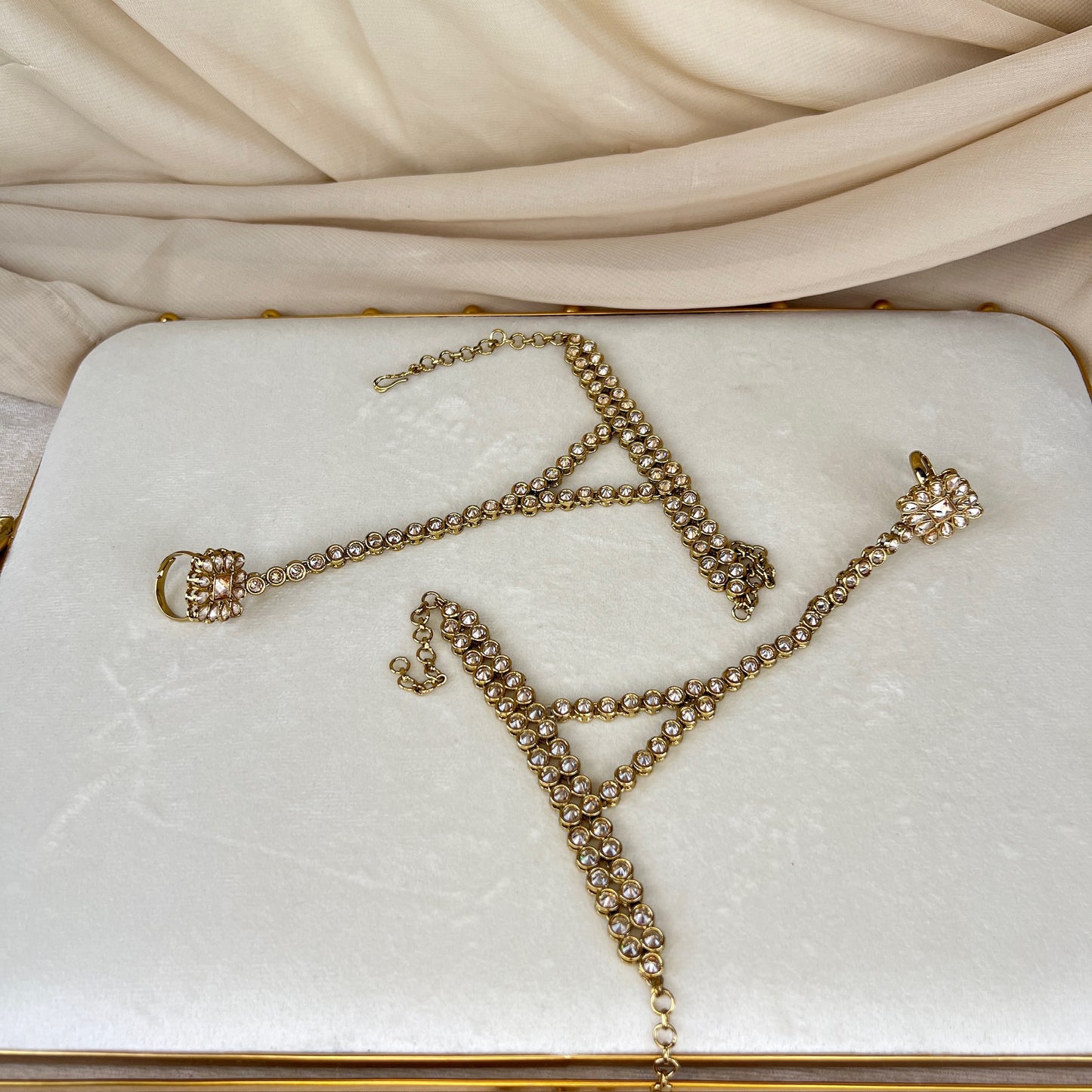 Gold Hand Bracelet | Haath Panja